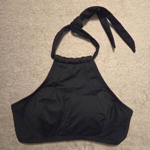 NWT Cupshe Black Halter Bikini Top, Small